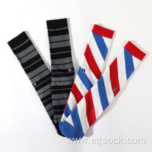 custom embroidery jacquard novelty striped socks